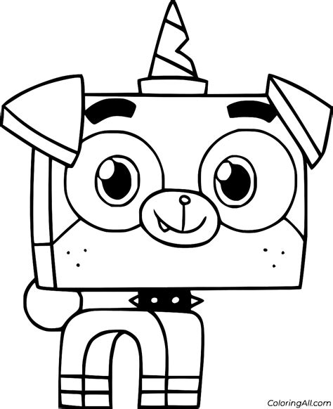 puppycorn coloring page